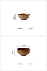 Wooden Japanese-Style Rice & Soup Bowl – Warm, Versatile & Eco-Chic