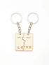 Wooden Key B Couple Gift Pendant – Togetherness Symbol for Lovebirds