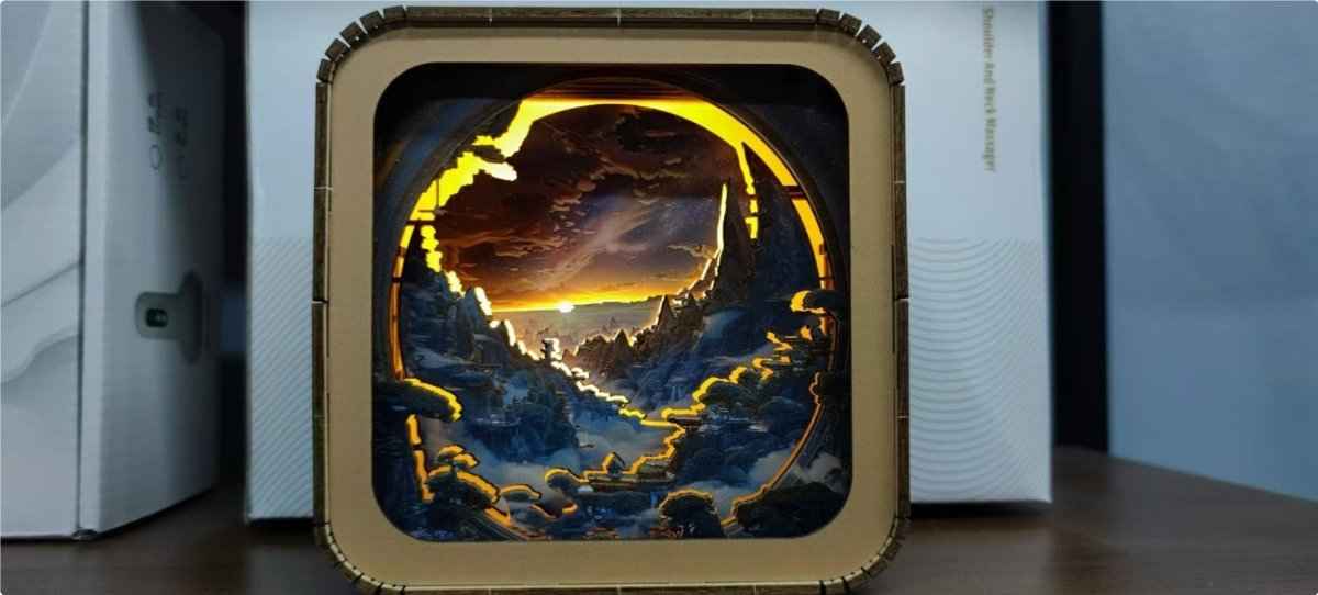 Wooden Light Frame Painting Accessories – Illuminate Your Art with Elegance
