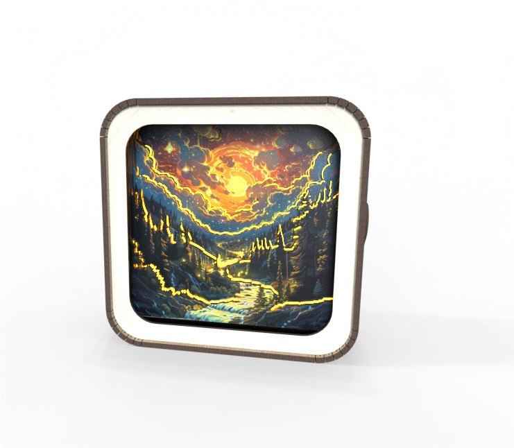 Wooden Light Frame Painting Accessories – Illuminate Your Art with Elegance