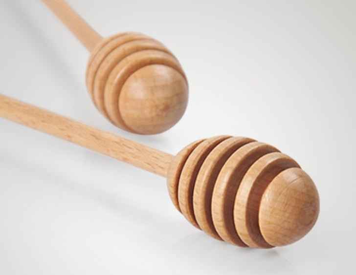 Wooden Long Handle Honey Coffee Stirrer – Elegant Beechwood Mixing Spoon