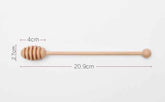 Wooden Long Handle Honey Coffee Stirrer – Elegant Beechwood Mixing Spoon
