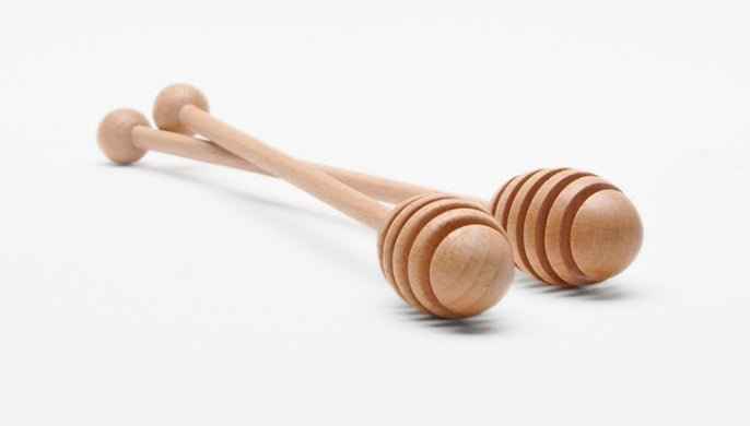 Wooden Long Handle Honey Coffee Stirrer – Elegant Beechwood Mixing Spoon