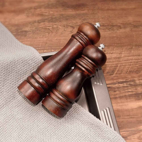 Wooden Pepper Grinder & Spice Bottle – Manual Ceramic Mill