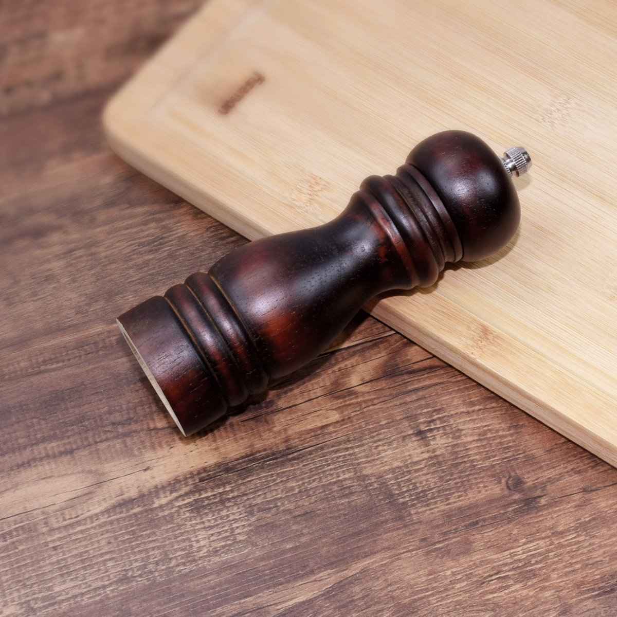 Wooden Pepper Grinder & Spice Bottle – Manual Ceramic Mill