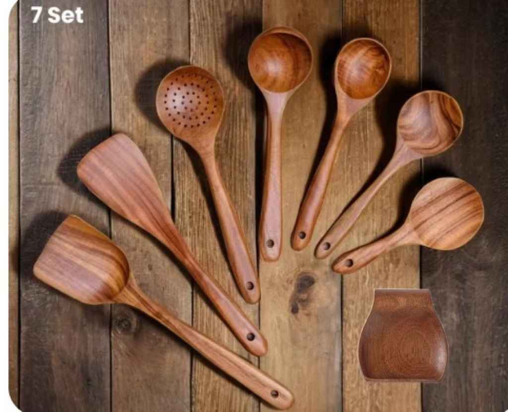 Wooden Spatula Cookware Kitchenware Set – Eco-Friendly & Stylish Cooking Essentials