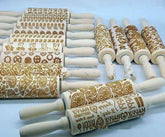 Wooden Square Embossed Rolling Pin – Window Grille Pattern