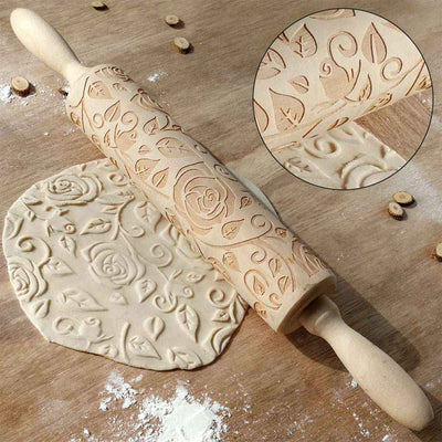 Wooden Valentine's Day Roses Rolling Pin – Craft Sweet Moments with Love