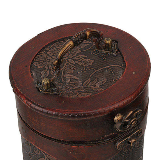 Wooden Wine Box | Engraved Wine Gift Box | Custom Wine Cylinder | Rustic Wine Packaging | Unique Wine Holder.