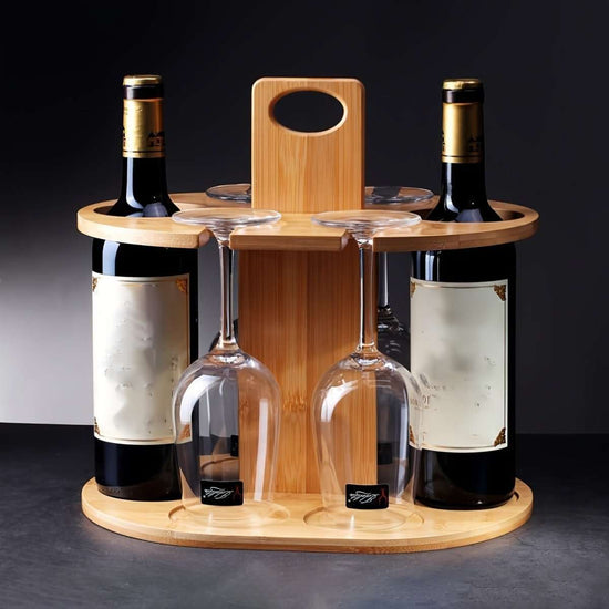 Wooden Wine Rack Ornament Made Of Bamboo.