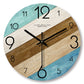 Handcrafted 12-inch wooden wall clock by WoodyKitchenware, featuring a natural solid wood design and minimalist clock face.