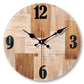 Handcrafted 12-inch wooden wall clock by WoodyKitchenware, featuring a natural solid wood design and minimalist style.