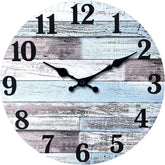 Handcrafted 12-inch wooden wall clock by WoodyKitchenware, featuring a natural solid wood finish and minimalist design.
