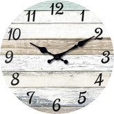 Handcrafted 12-inch wooden wall clock by WoodyKitchenware, featuring a natural wood finish and minimalist design.