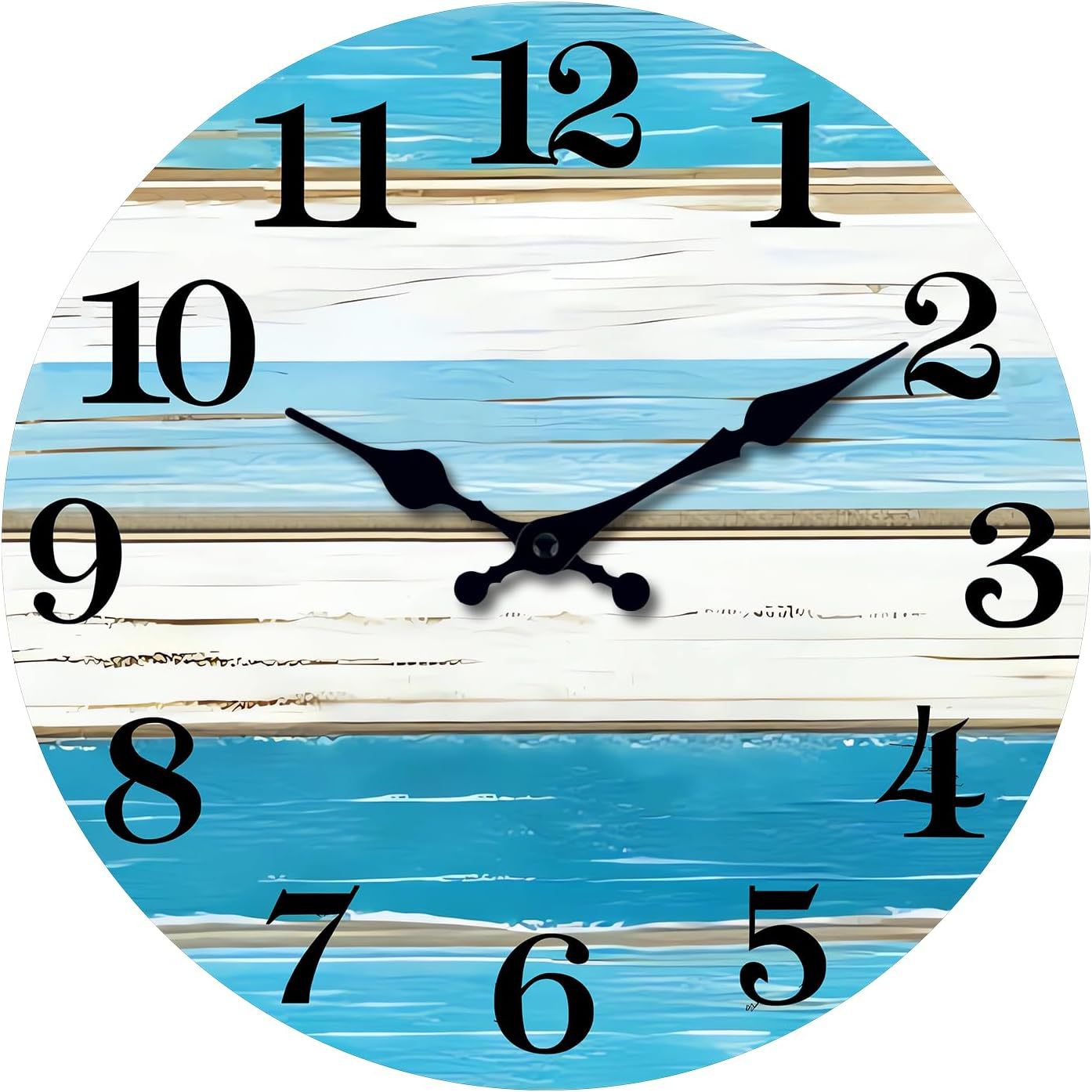 Handcrafted 12-inch wooden wall clock by WoodyKitchenware featuring natural wood finish and minimalist design.