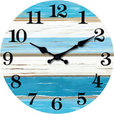 Handcrafted 12-inch wooden wall clock by WoodyKitchenware featuring natural wood finish and minimalist design.