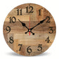 Handcrafted 12-inch wooden wall clock by WoodyKitchenware, featuring a natural solid wood finish and minimalist design.