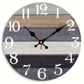 Handcrafted 12-inch wooden wall clock by WoodyKitchenware, featuring a natural wood finish and modern design for home decor.