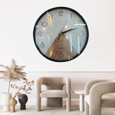 Handcrafted 12-inch wooden wall clock by WoodyKitchenware, featuring a natural solid wood finish and minimalist design.