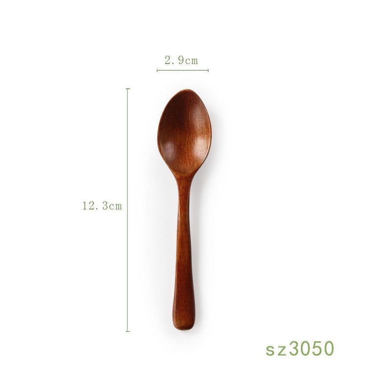 Japanese solid wood honey spoon by WoodyKitchenware, showcasing an elegant, functional design with smooth, natural wood grain.