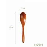 Japanese solid wood honey spoon from WoodyKitchenware, featuring an elegant, functional design for precise honey serving.