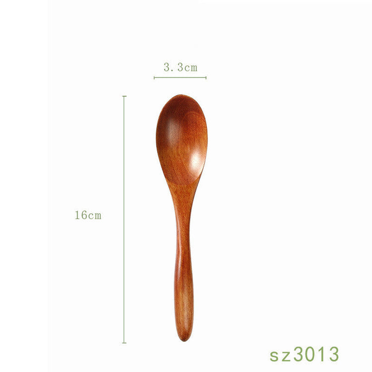 Japanese solid wood honey spoon from WoodyKitchenware, featuring an elegant, functional design for precise honey serving.