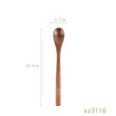 Japanese solid wood honey spoon by WoodyKitchenware, featuring a smooth, elegant design for precise honey serving.