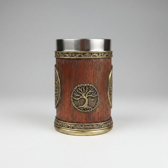 Solid wood World Tree Beer Mug by Woody&