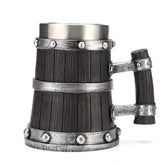 Large handle beer mug by WoodyKitchenware with a 600ml capacity, handcrafted monolithic pylon design, ideal for craft beer enjoyment.