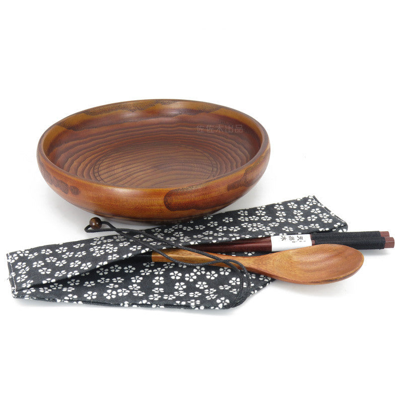 Milky Way solid wood bowl by WoodyKitchenware, jujube wood soup, salad, and fruit bowl with natural grain and stylish design.