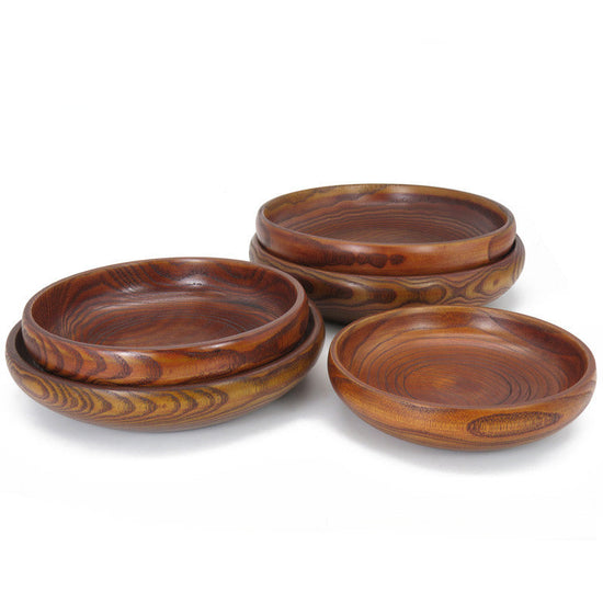Milky Way solid wood bowl by WoodyKitchenware, stylish jujube wood bowl for soup, salad, or fruit, natural wood grain visible.