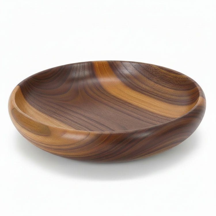 Milky Way solid wood bowl by WoodyKitchenware, jujube wood soup, salad, and fruit bowl with natural grain and stylish design.