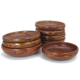 Milky Way solid wood bowl by WoodyKitchenware, jujube wood soup, salad, and fruit bowl with natural grain and stylish design.