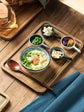 Wooden rectangular tray by WoodyKitchenware, vintage-style restaurant commercial serving tray with a polished wood finish.