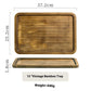 Wooden rectangular tray by WoodyKitchenware with a vintage retro design, perfect for restaurant or home serving.