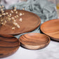 Wooden snack plate from WoodyKitchenware, 15cm, smooth finish, ideal for household snacks and casual dining.