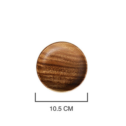 Wooden snack plate from WoodyKitchenware, 15cm, smooth finish, ideal for household snacks and elevating your snack experience.