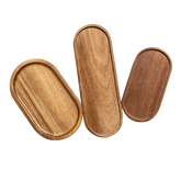 Oval wooden tray from Woody&