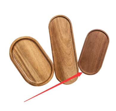 Oval wooden tray by WoodyKitchenware, solid timber with smooth finish, perfect for organizing workspace or serving.