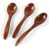 Set of five wooden cooking spoons from WoodyKitchenware, sustainable and stylish kitchen essential by WoodyKitchenware.