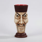 Handcrafted ceramic Tiki mug featuring a Moai Sentinel design by Woody&