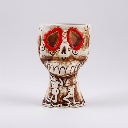 Ceramic Tiki Mug featuring a Moai Sentinel design by Woody&