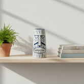 Handcrafted ceramic Tiki mug featuring Moai Sentinel design by Woody&