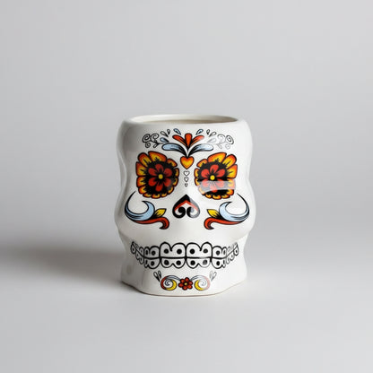 Handcrafted ceramic Tiki mug featuring Moai Sentinel design by WoodyKitchenware, perfect for tropical drinks and collectible decor.