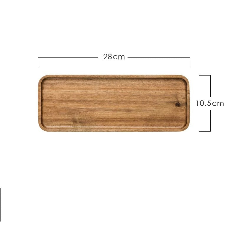 Wooden breakfast and fruit plate by WoodyKitchenware, solid wood serving display with smooth finish and natural grain details.