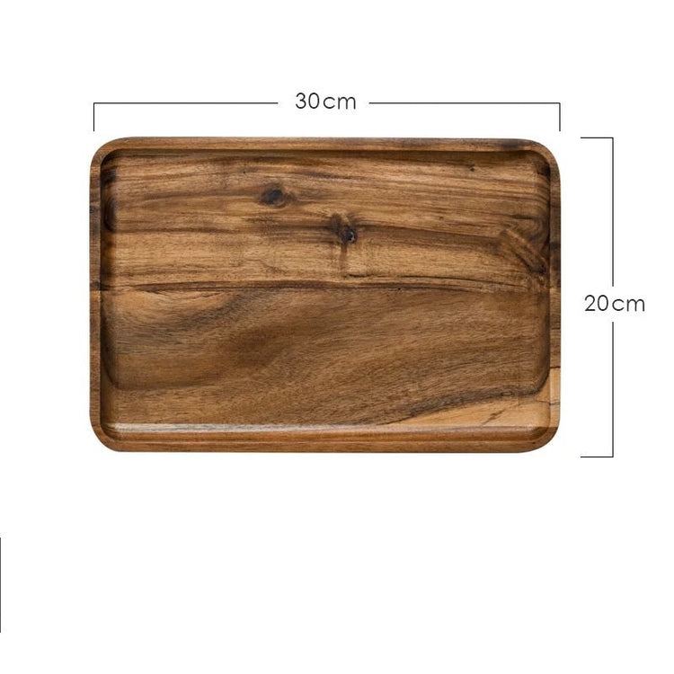 Wooden breakfast and fruit plate by WoodyKitchenware, solid wood serving display for breakfast or fruit presentation.
