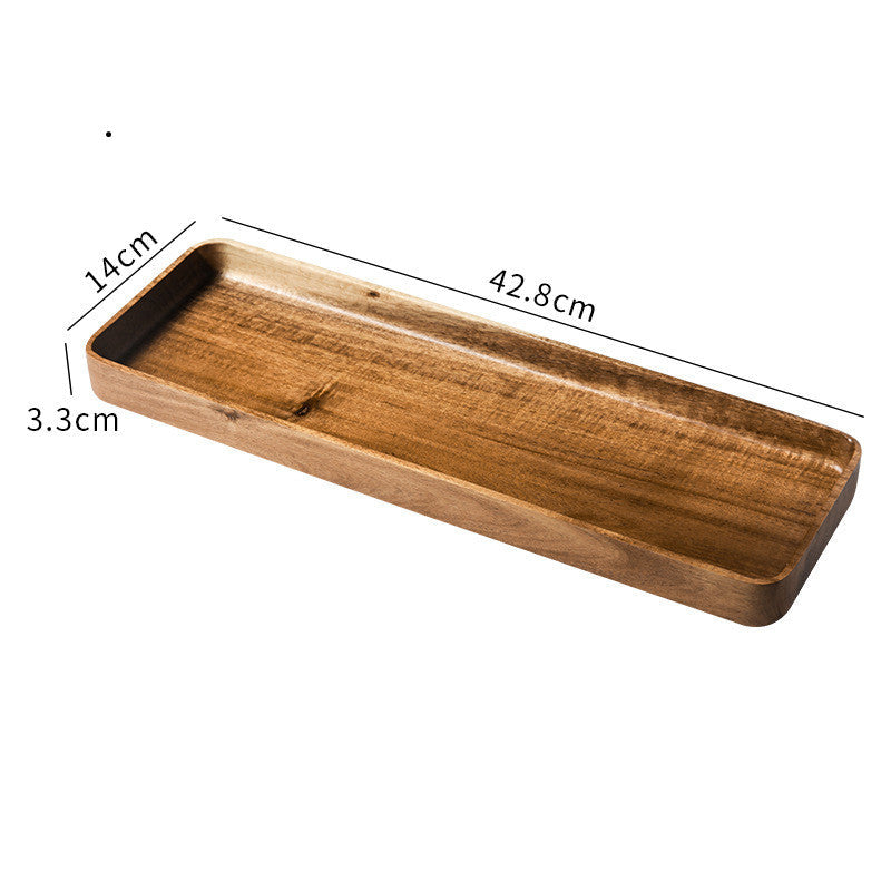 Wooden breakfast and fruit plate by WoodyKitchenware, solid wood serving display with natural grain and smooth finish.