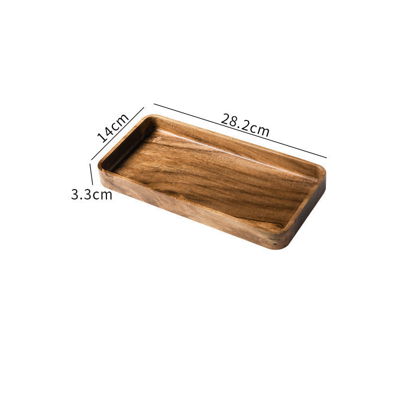 Wooden breakfast and fruit plate by WoodyKitchenware, solid wood serving display with natural wood grain and smooth finish.