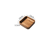 Wooden breakfast and fruit plate by WoodyKitchenware, solid wood serving display with natural grain and smooth finish.