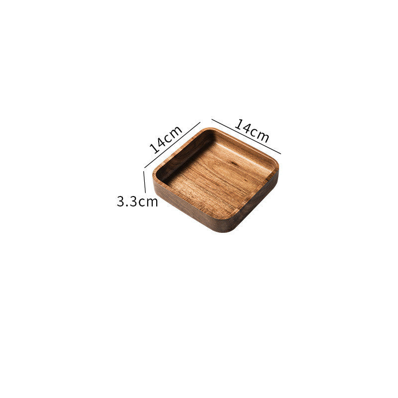 Wooden breakfast and fruit plate by WoodyKitchenware, solid wood serving display with natural grain and smooth finish.